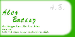 alex batisz business card